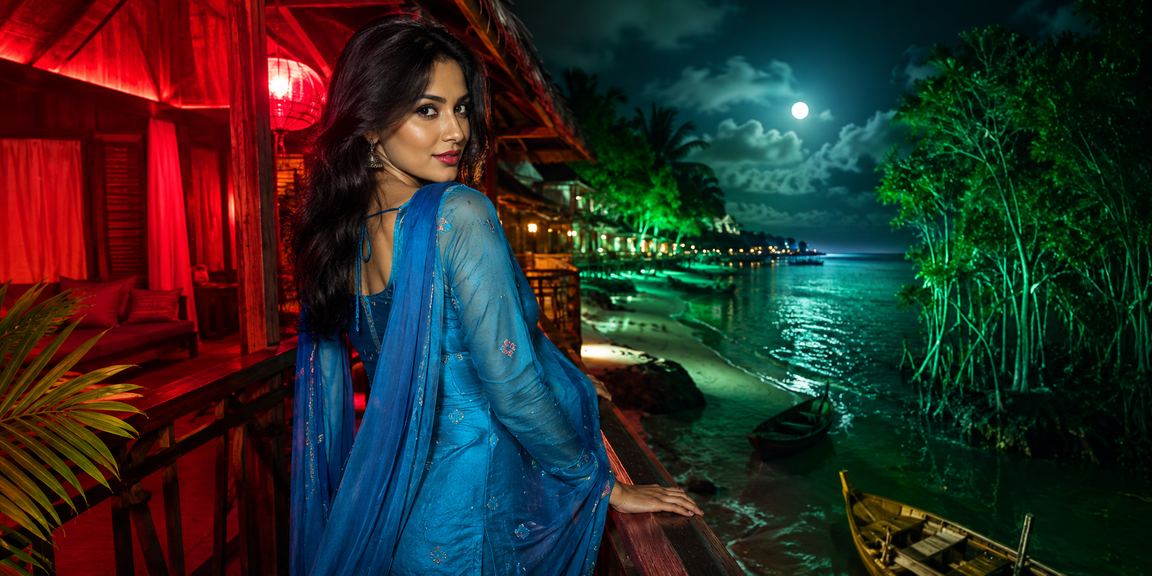 সুন্দরবন অঞ্চলে ঐতিহ্যবাহী পোশাকে বেটিং প্ল্যাটফর্ম ব্যবহার করছেন একজন ব্যবহারকারী